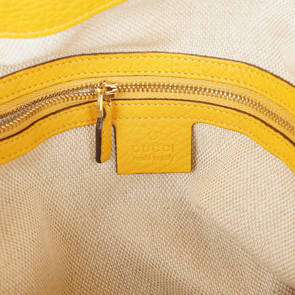 Gucci Bamboo Top Handle Hobo-Tasche aus beigem GG Canvas