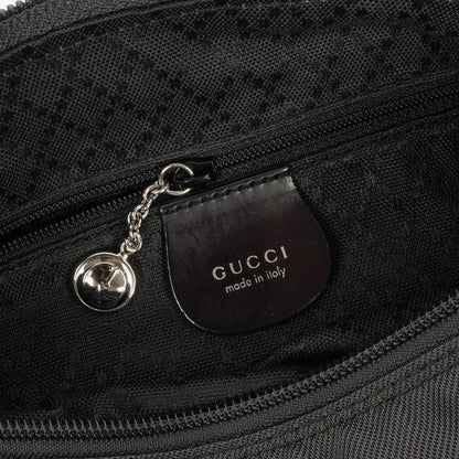 Gucci Bamboo Top Handle Hobo Tasche aus grauem Canvas