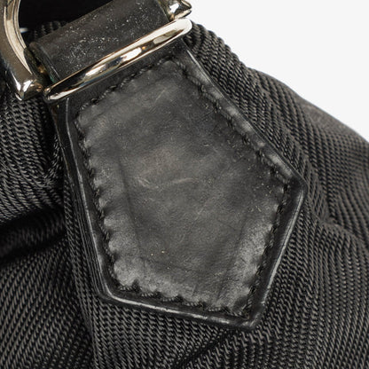 Gucci Bamboo Top Handle Hobo Tasche aus grauem Canvas
