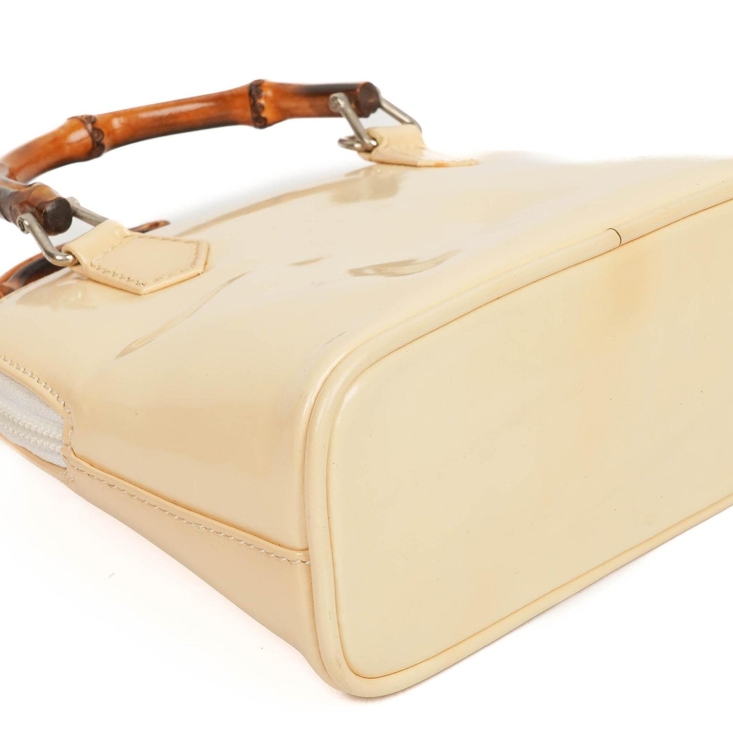Gucci Bamboo Top Handle Lackleder Handtasche