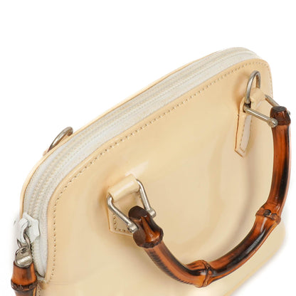Gucci Bamboo Top Handle Lackleder Handtasche