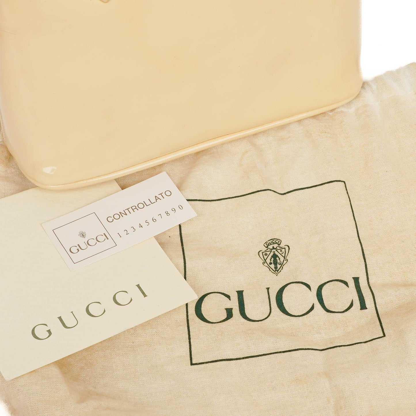 Gucci Bamboo Top Handle Lackleder Handtasche
