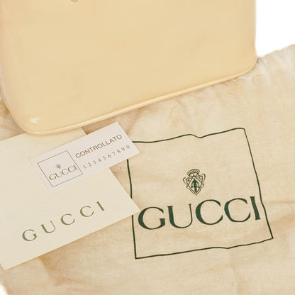 Gucci Bamboo Top Handle Lackleder Handtasche