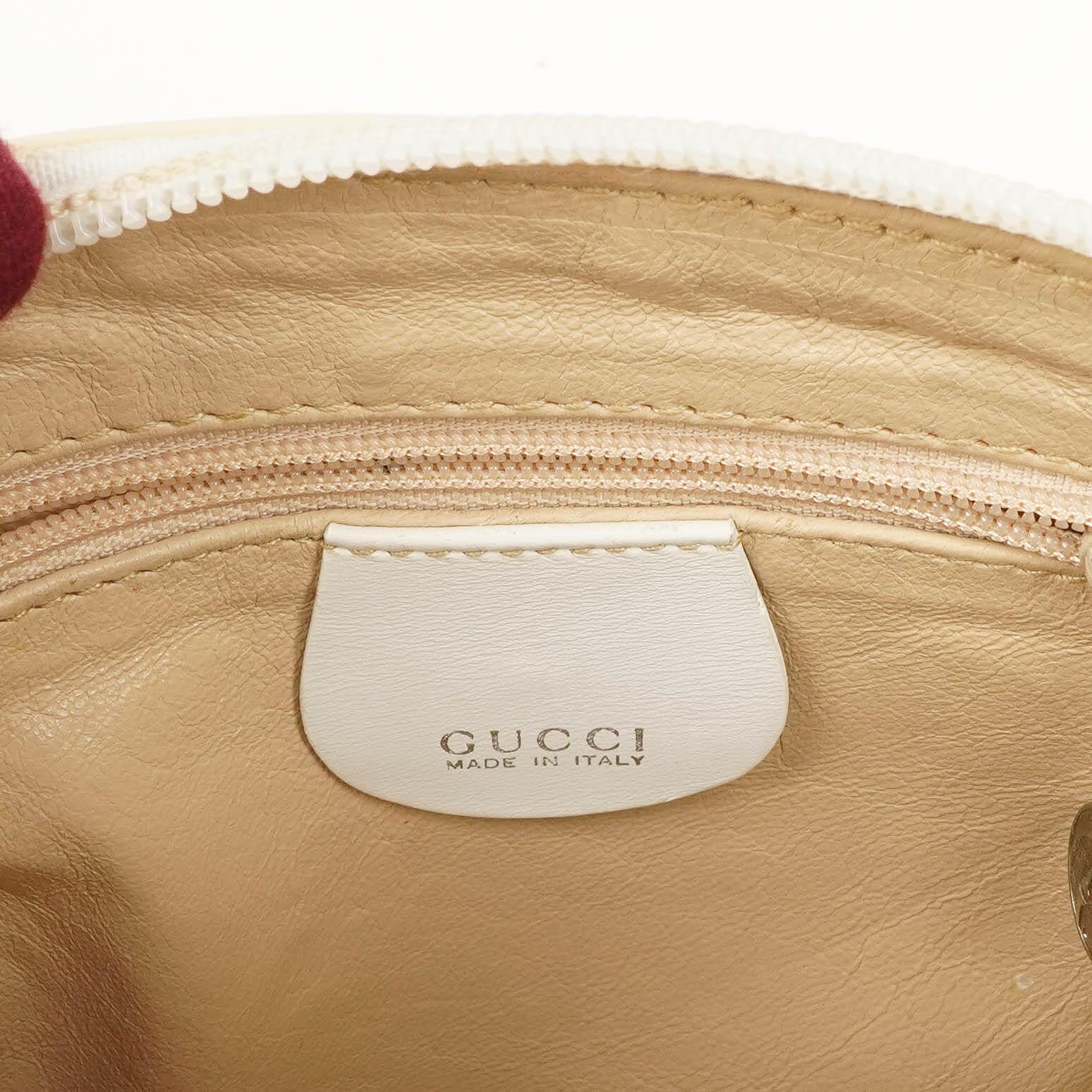 Gucci Bamboo Top Handle Lackleder Handtasche