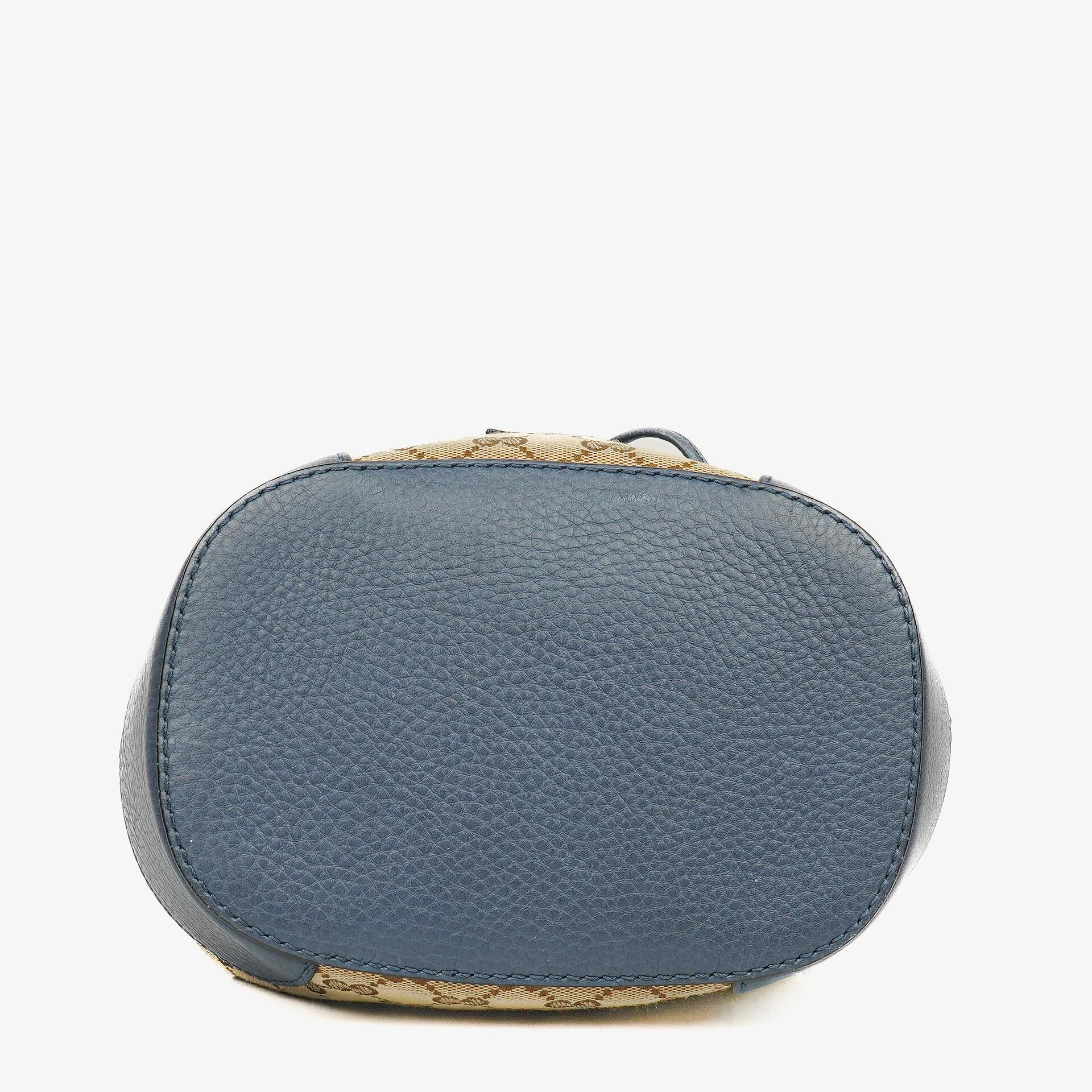 Gucci Cellarius Beuteltasche aus Kalbsleder mit Beige/Ebony Washed Ink Monogram