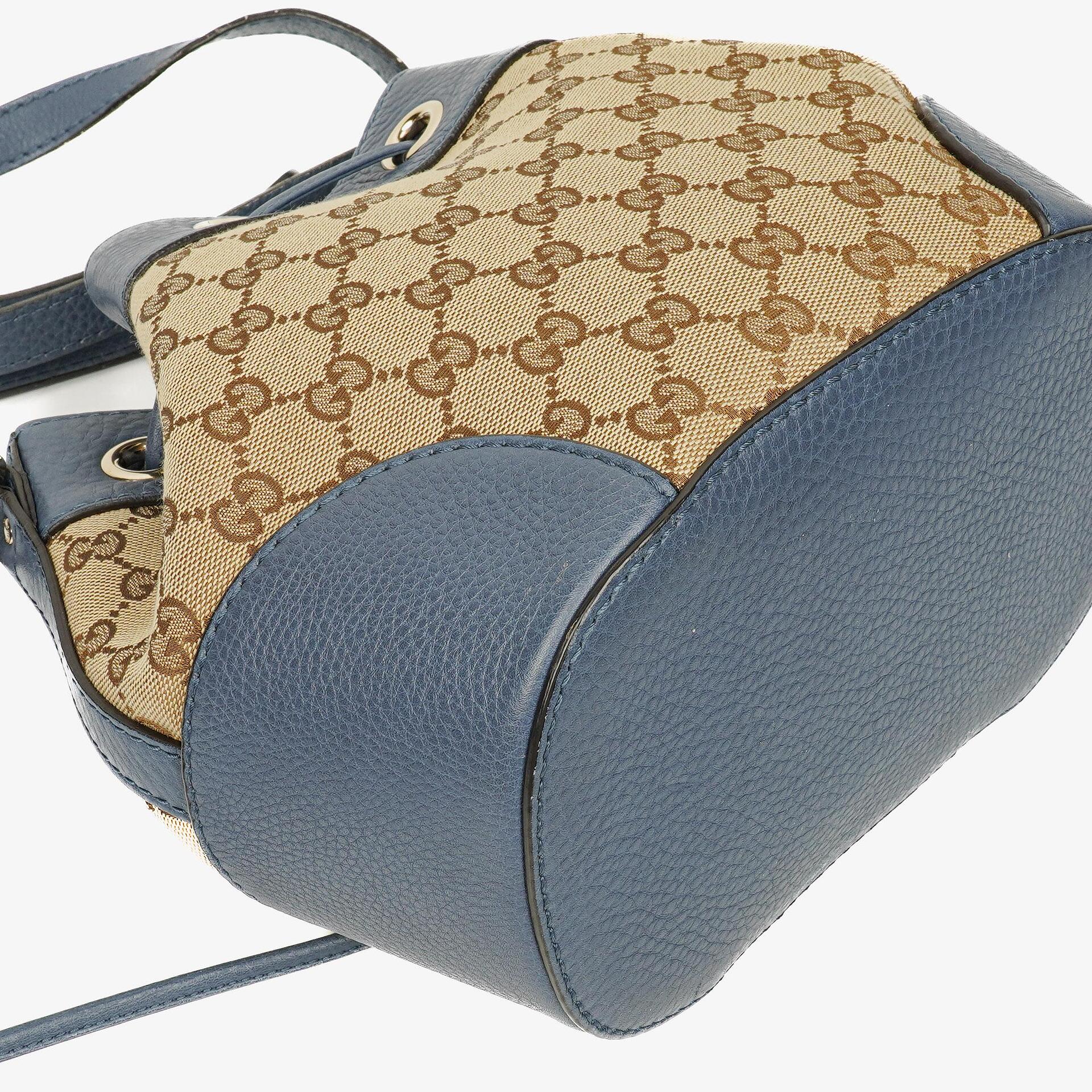 Gucci Cellarius Beuteltasche aus Kalbsleder mit Beige/Ebony Washed Ink Monogram