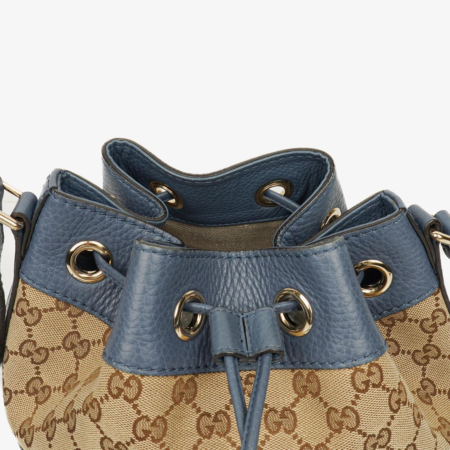 Gucci Cellarius Beuteltasche aus Kalbsleder mit Beige/Ebony Washed Ink Monogram