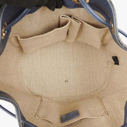 Gucci Cellarius Beuteltasche aus Kalbsleder mit Beige/Ebony Washed Ink Monogram