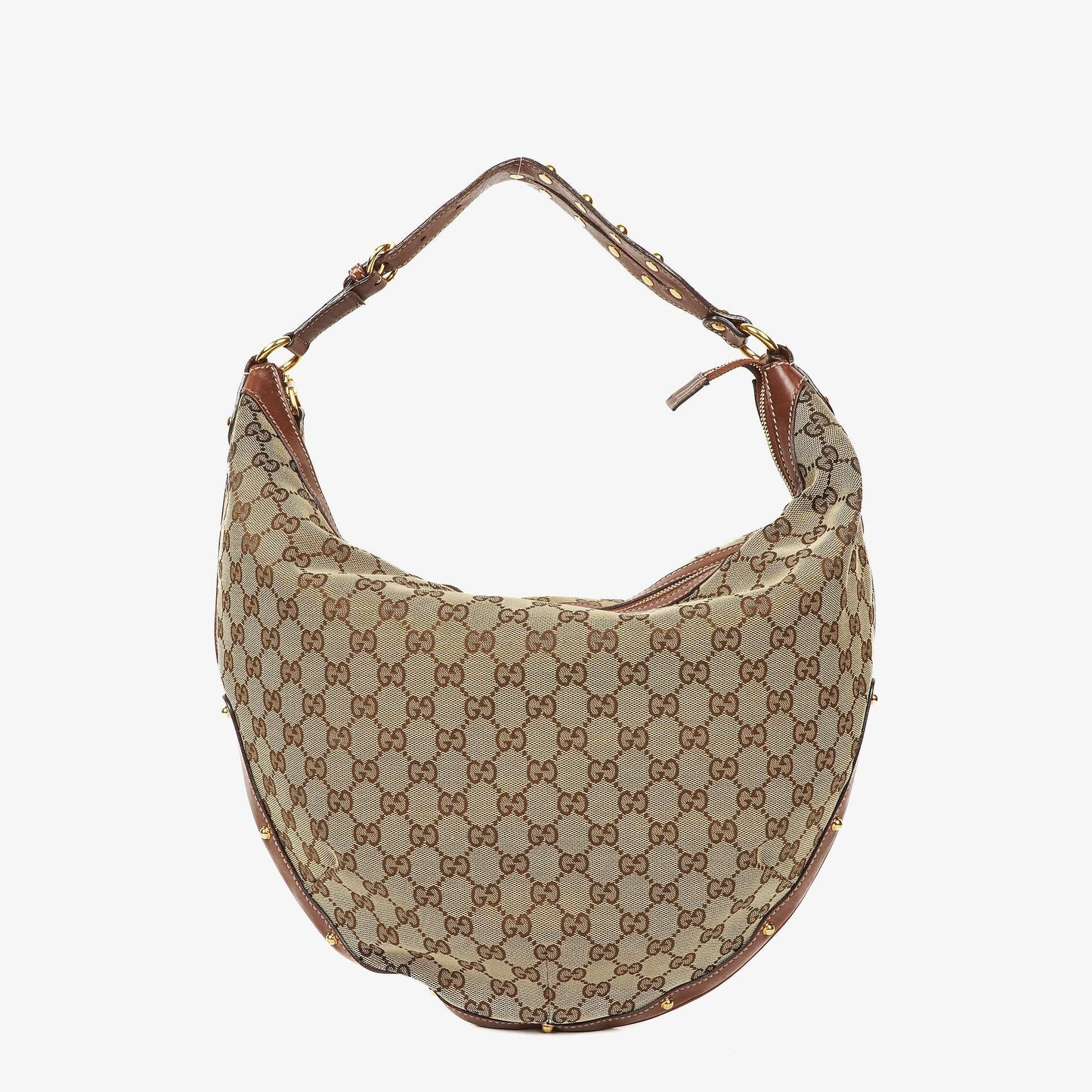 Gucci Hobo-Tasche aus beige/braunem GG Stoff-Canvas