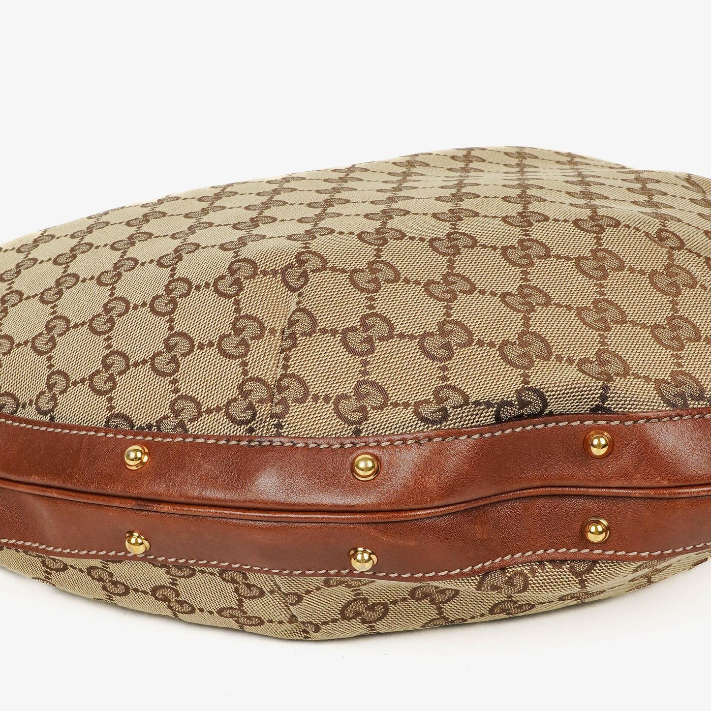 Gucci Hobo-Tasche aus beige/braunem GG Stoff-Canvas