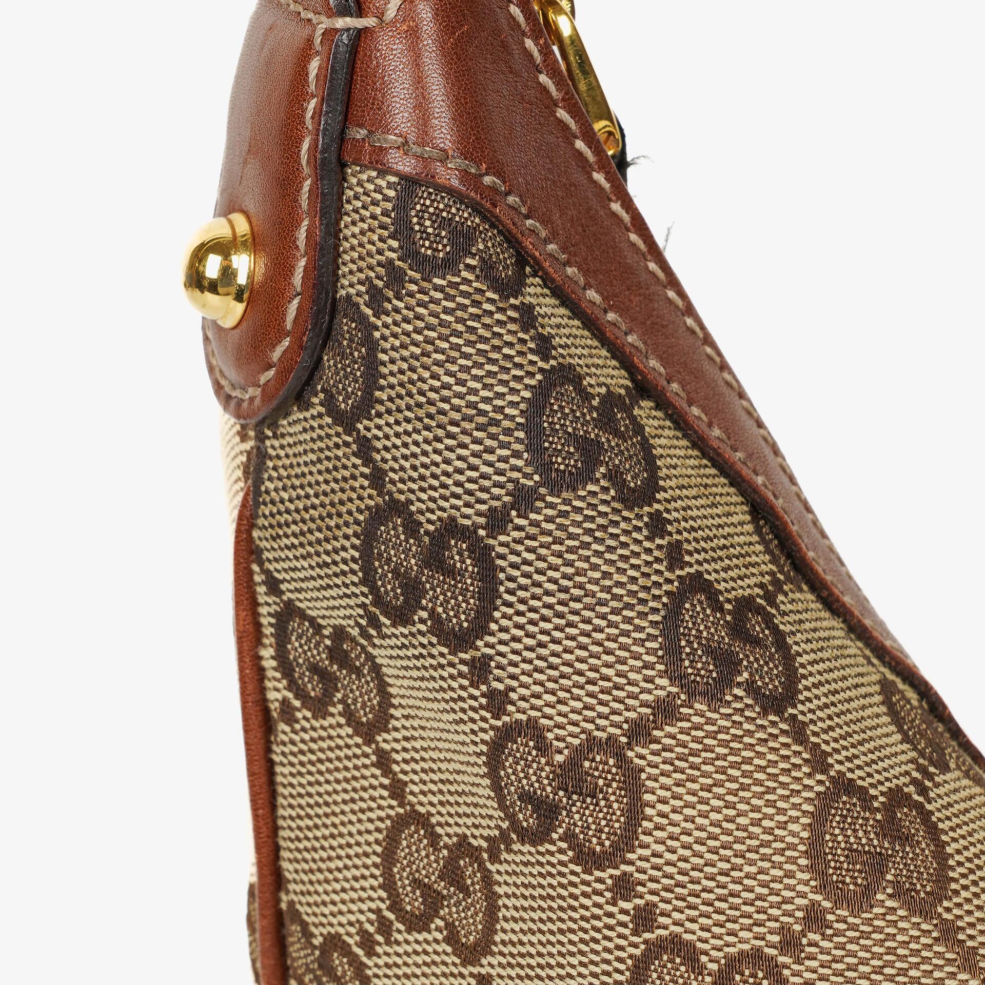 Gucci Hobo-Tasche aus beige/braunem GG Stoff-Canvas