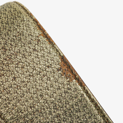 Gucci Hobo-Tasche aus Beige/Ebony GG Canvas mit grün-metallischem Bambus-Ring
