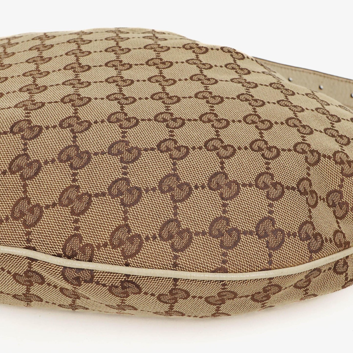 Gucci Hobo Tasche aus beige/ebenholzfarbenem GG Fabric Canvas