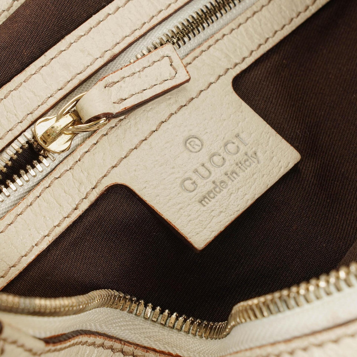 Gucci Hobo Tasche aus beige/ebenholzfarbenem GG Fabric Canvas