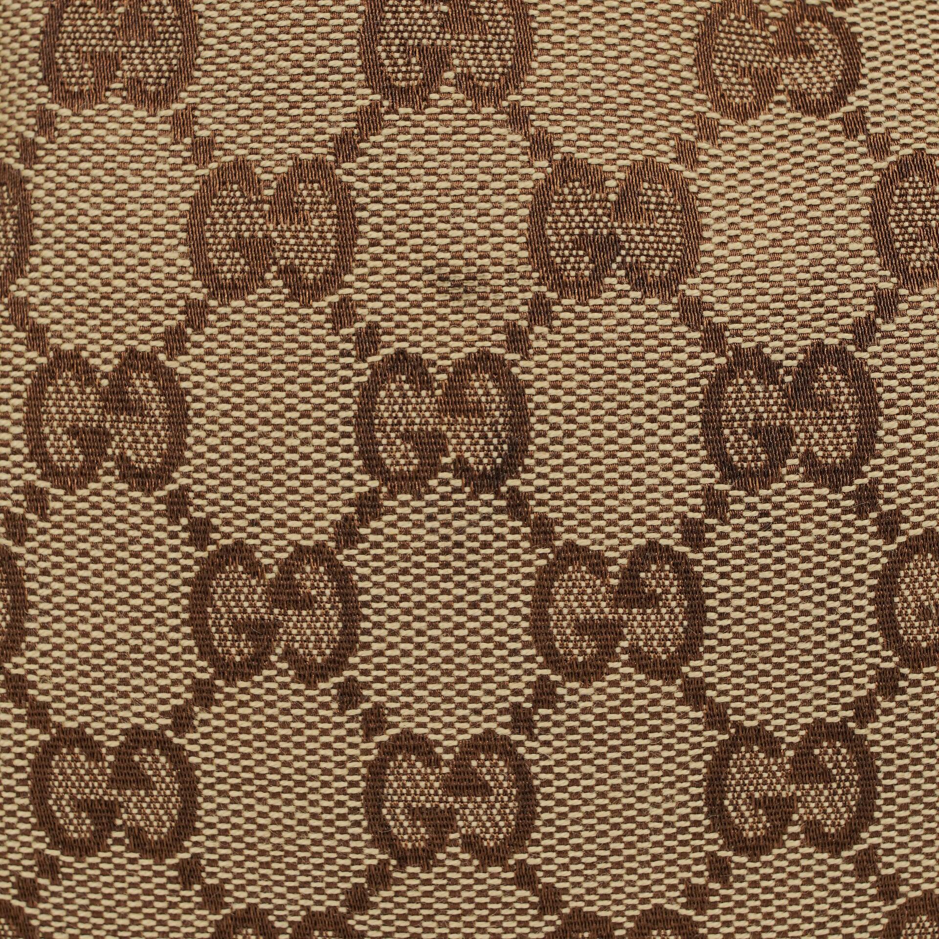 Gucci Hobo Tasche aus beige/ebenholzfarbenem GG Fabric Canvas