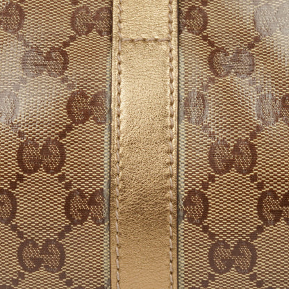 Gucci Joy Schultertasche aus beige/goldfarbenem kristallbeschichtetem Canvas