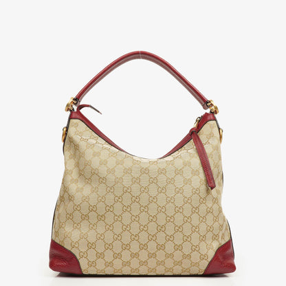 Gucci Beige/Rot GG Canvas Miss GG Original Hobo-Tasche