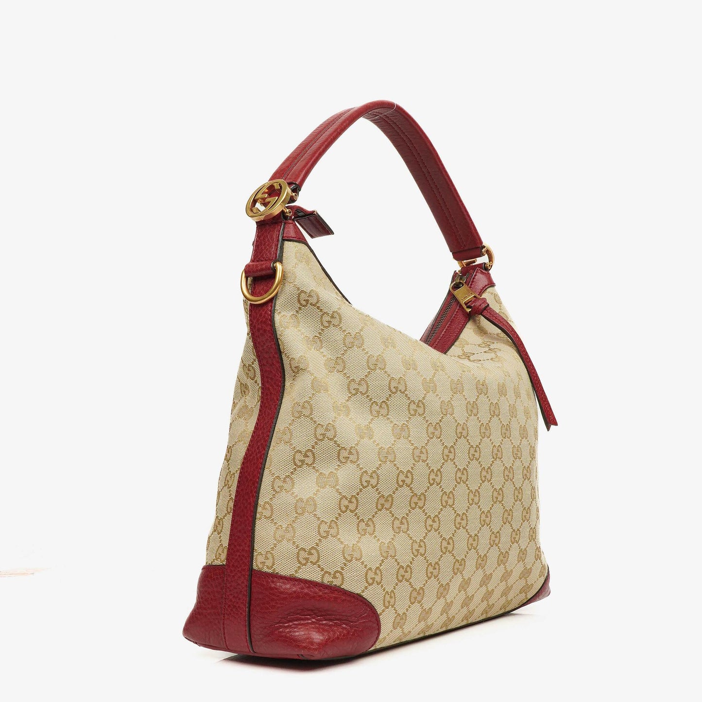 Gucci Beige/Rot GG Canvas Miss GG Original Hobo-Tasche