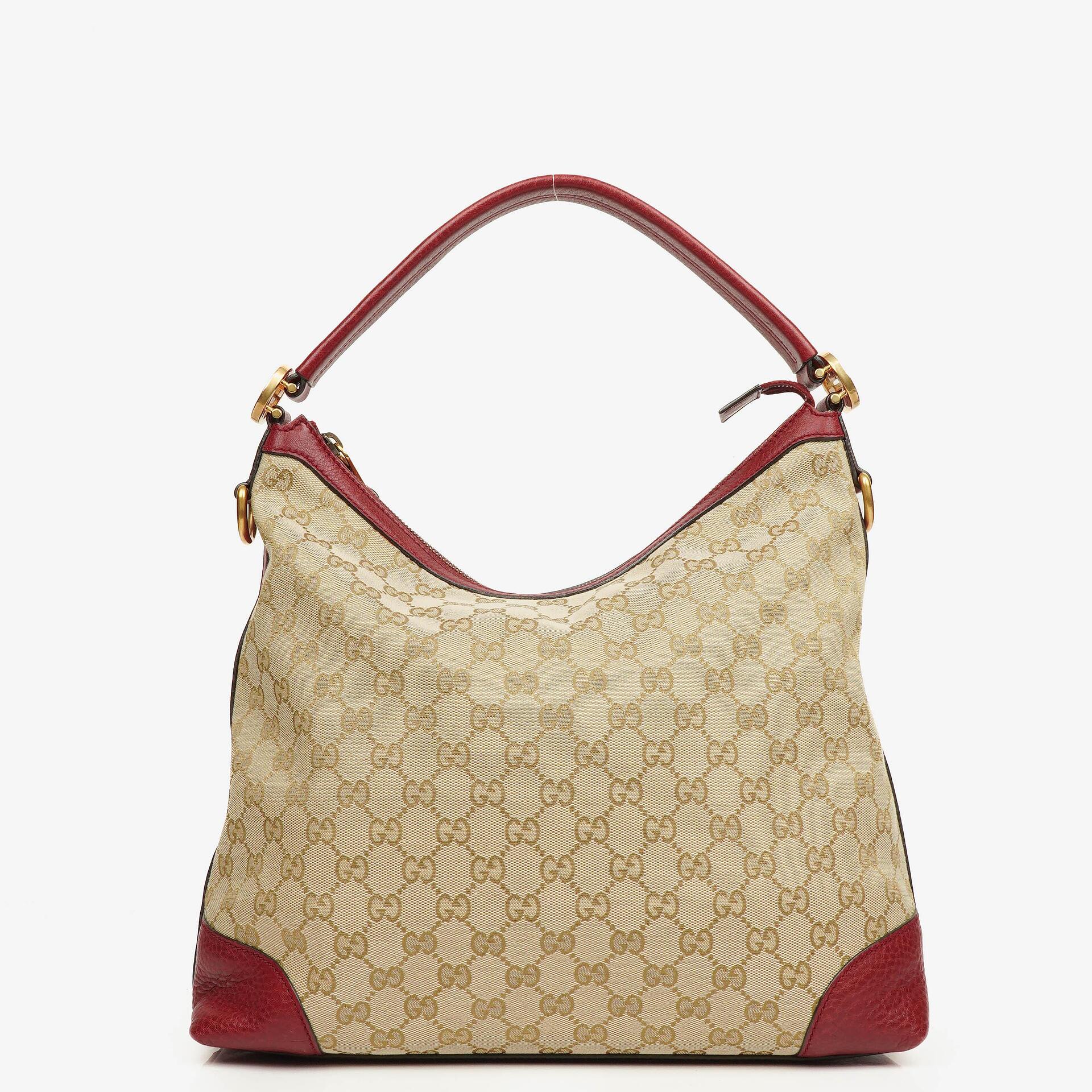 Gucci Beige/Rot GG Canvas Miss GG Original Hobo-Tasche