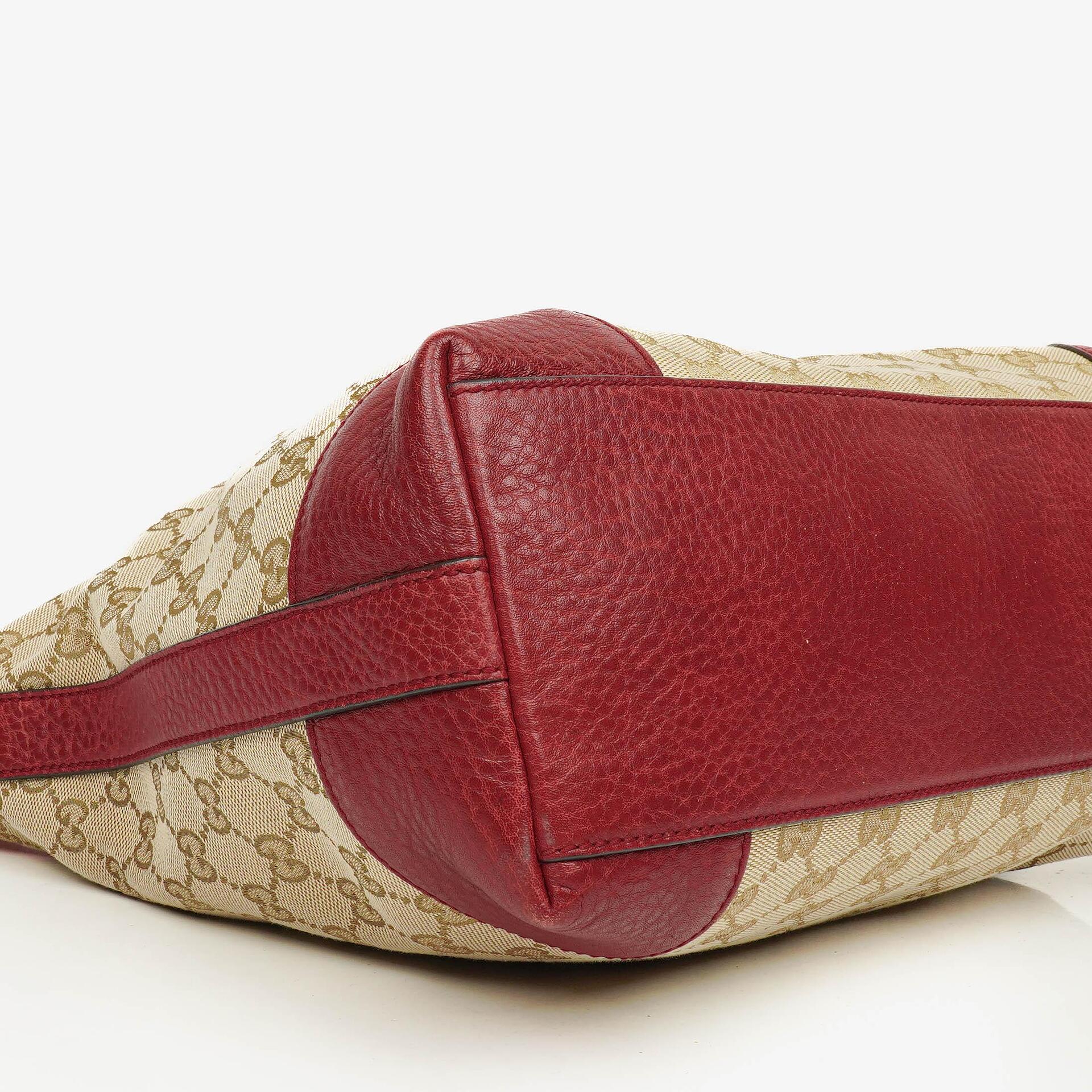 Gucci Beige/Rot GG Canvas Miss GG Original Hobo-Tasche