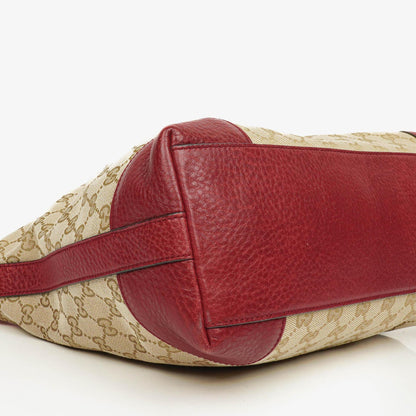 Gucci Beige/Rot GG Canvas Miss GG Original Hobo-Tasche