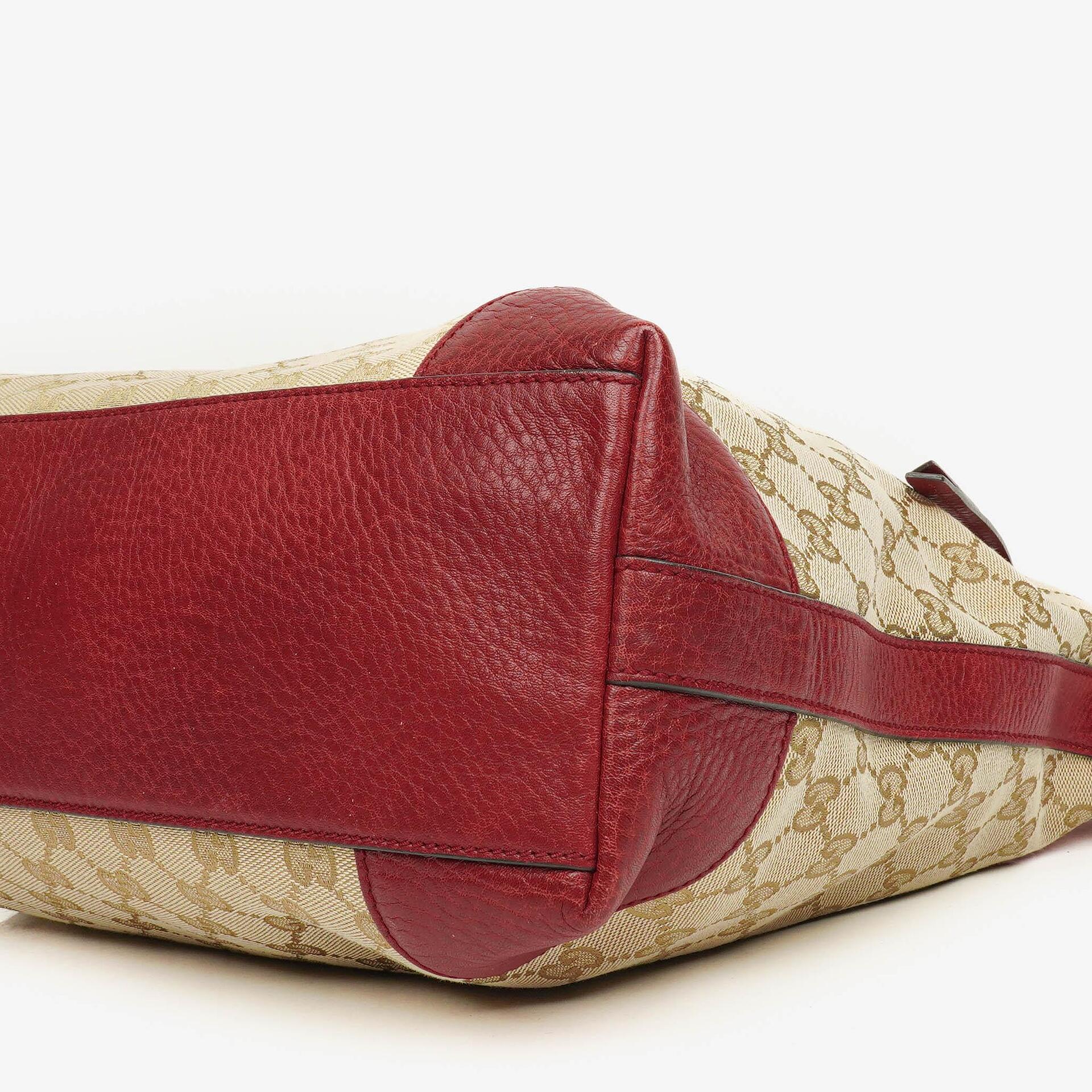 Gucci Beige/Rot GG Canvas Miss GG Original Hobo-Tasche