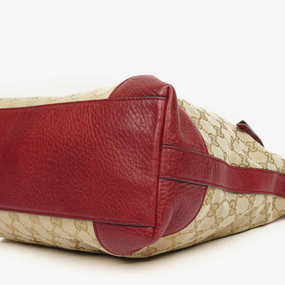 Gucci Beige/Rot GG Canvas Miss GG Original Hobo-Tasche