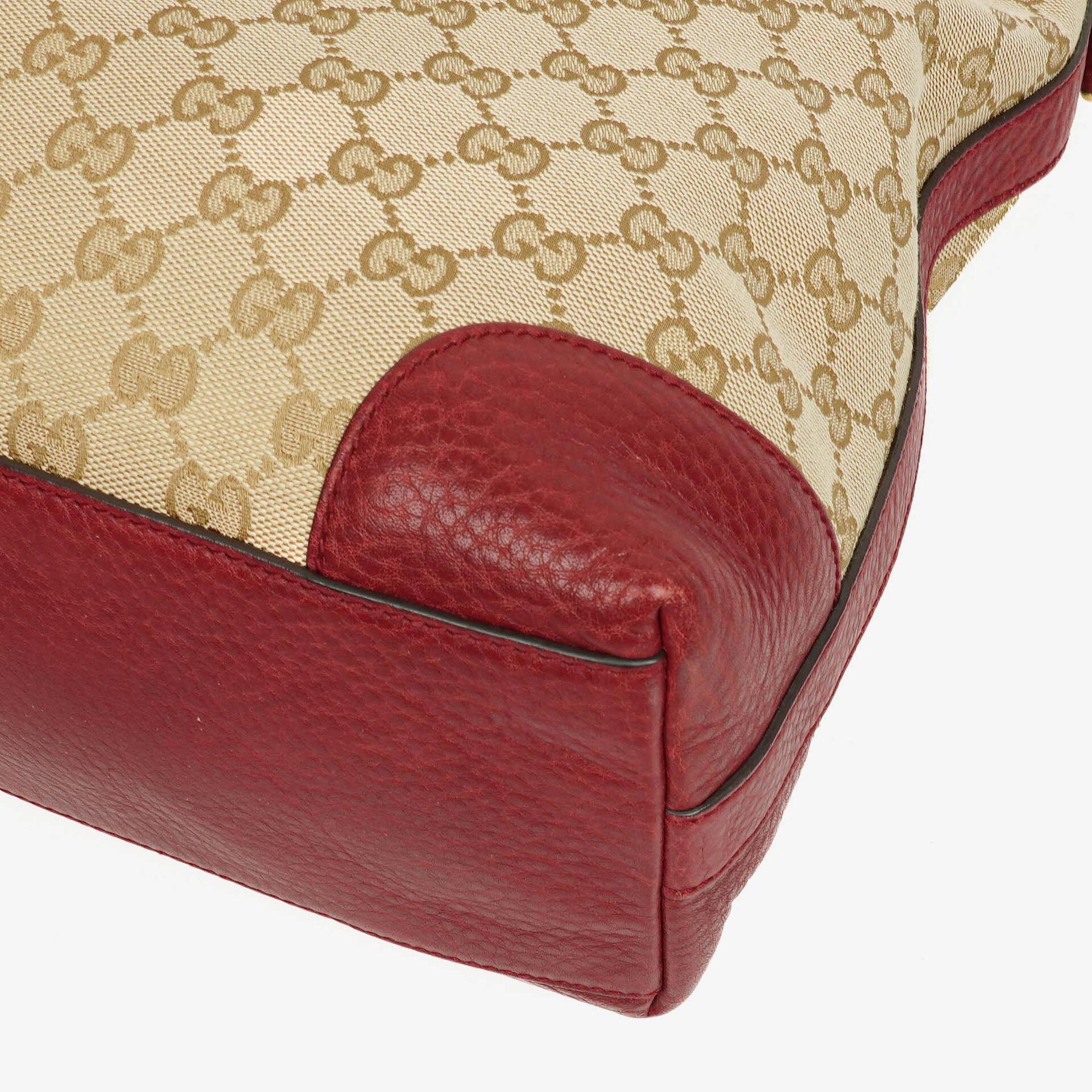 Gucci Beige/Rot GG Canvas Miss GG Original Hobo-Tasche