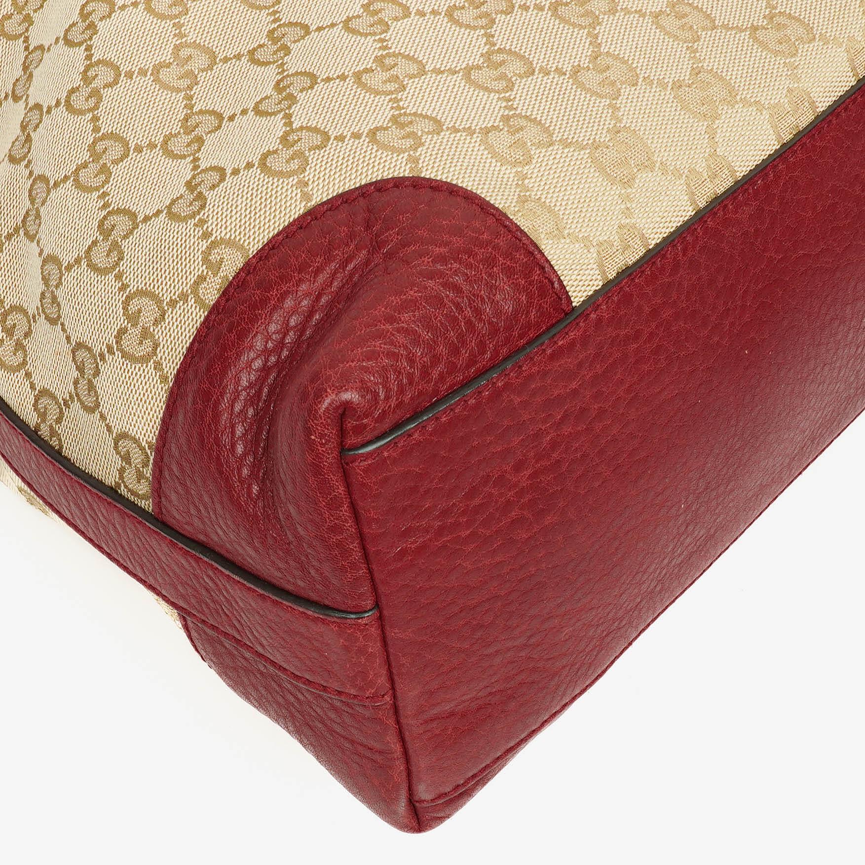 Gucci Beige/Rot GG Canvas Miss GG Original Hobo-Tasche