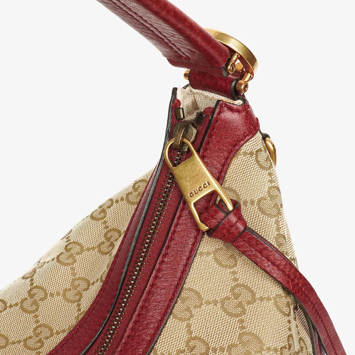 Gucci Beige/Rot GG Canvas Miss GG Original Hobo-Tasche