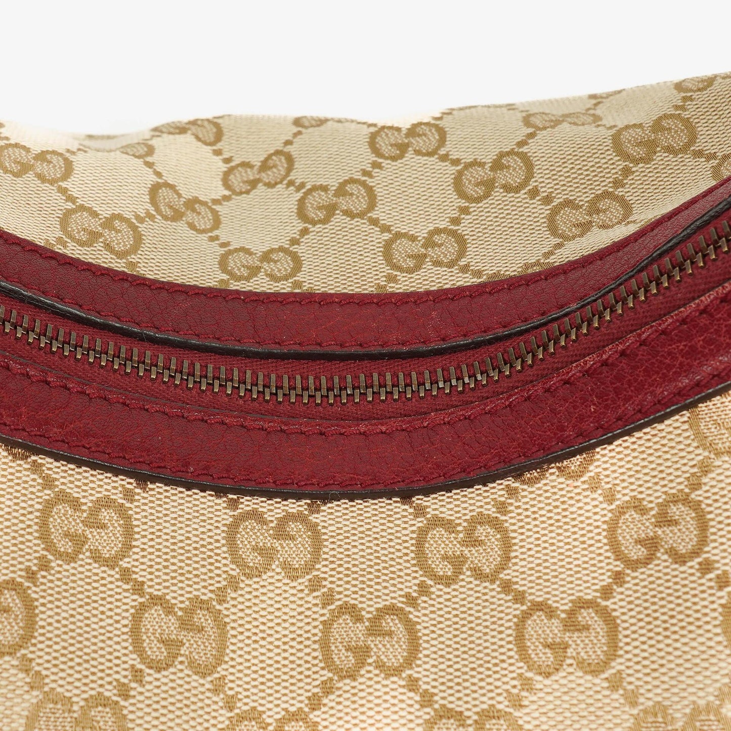 Gucci Beige/Rot GG Canvas Miss GG Original Hobo-Tasche