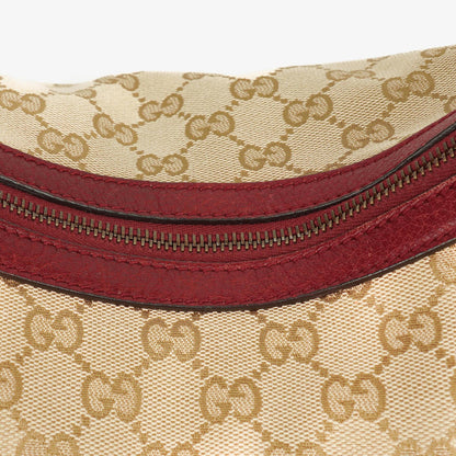 Gucci Beige/Rot GG Canvas Miss GG Original Hobo-Tasche