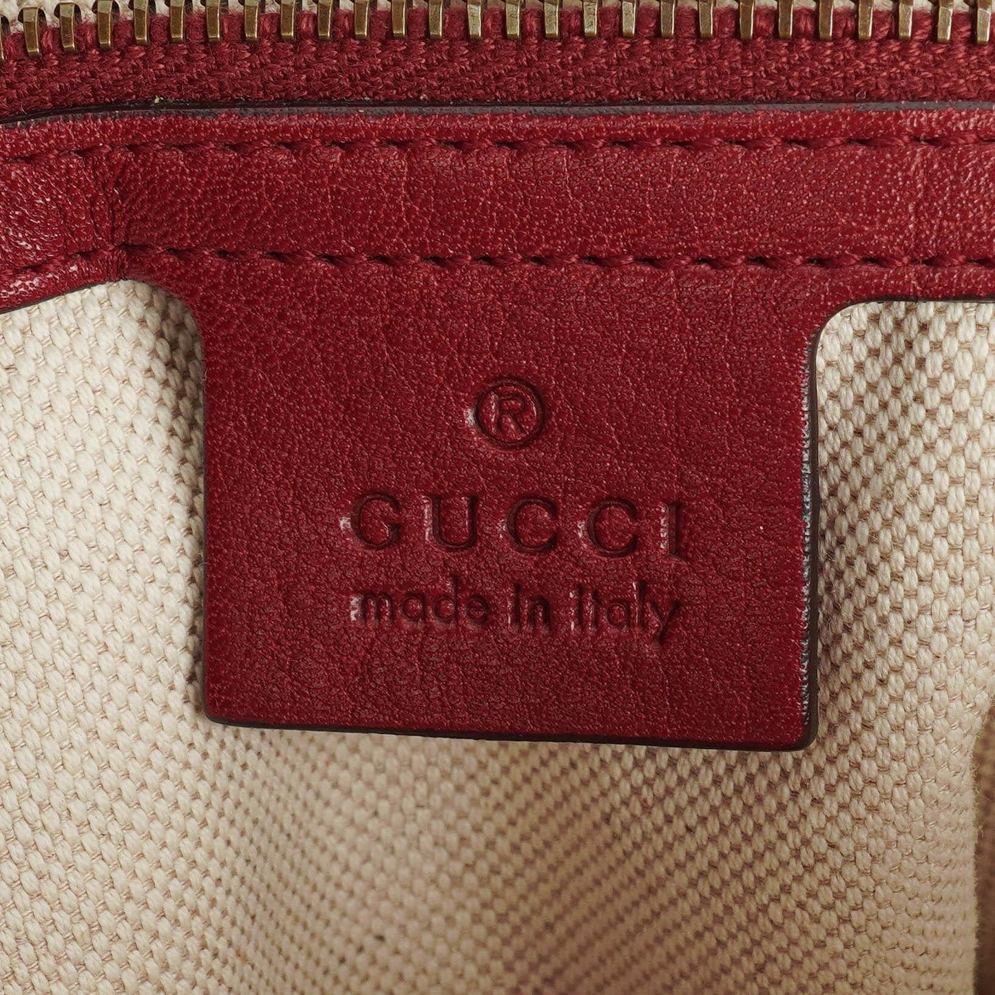 Gucci Beige/Rot GG Canvas Miss GG Original Hobo-Tasche