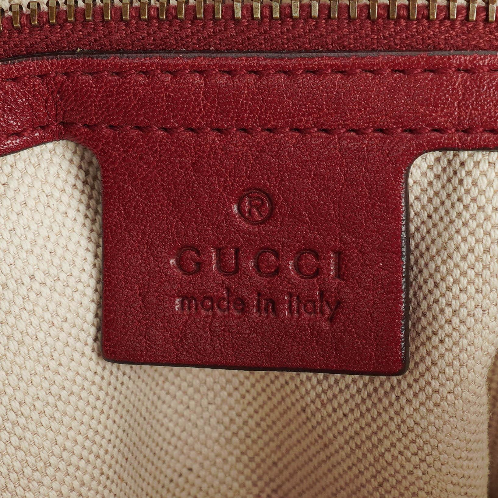 Gucci Beige/Rot GG Canvas Miss GG Original Hobo-Tasche