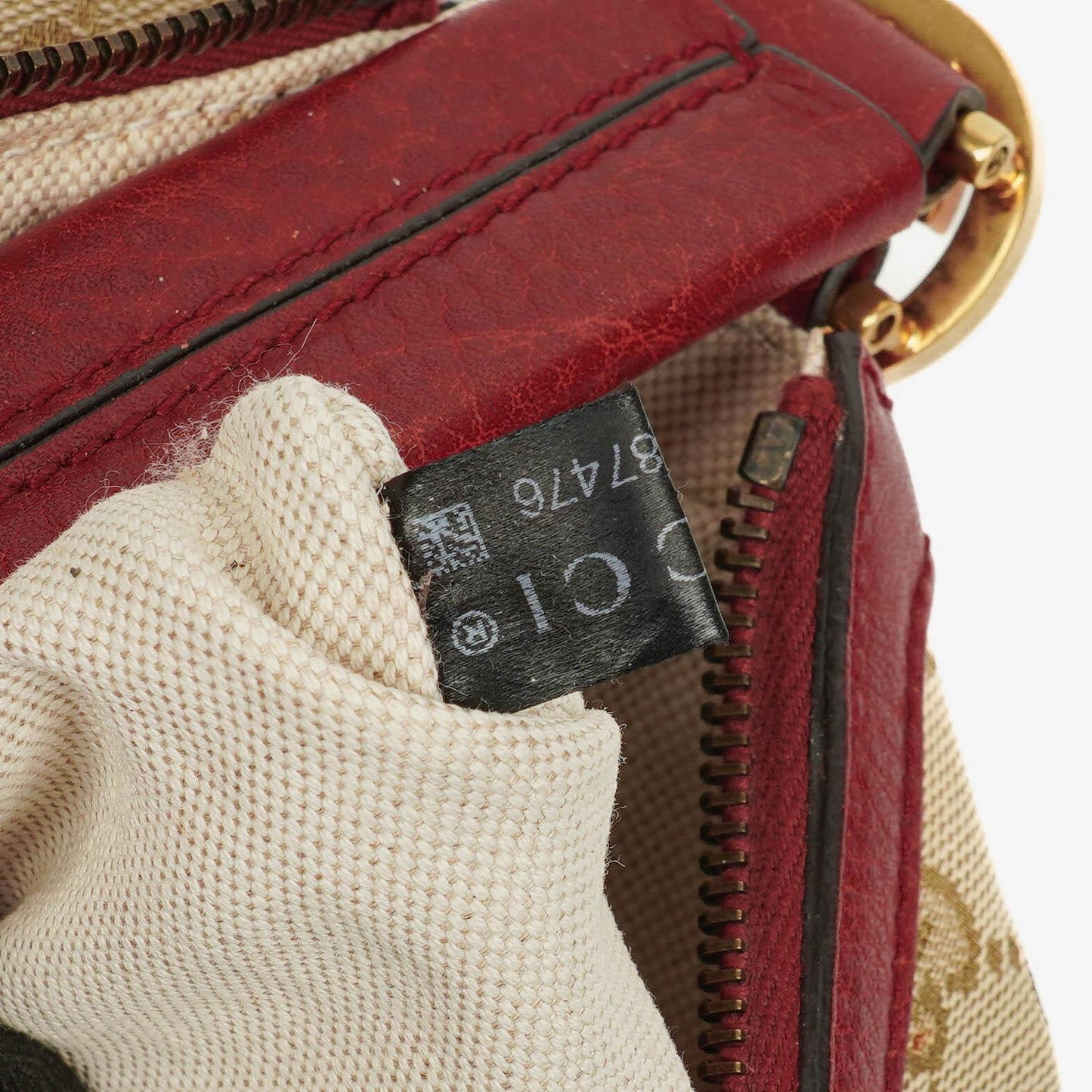 Gucci Beige/Rot GG Canvas Miss GG Original Hobo-Tasche
