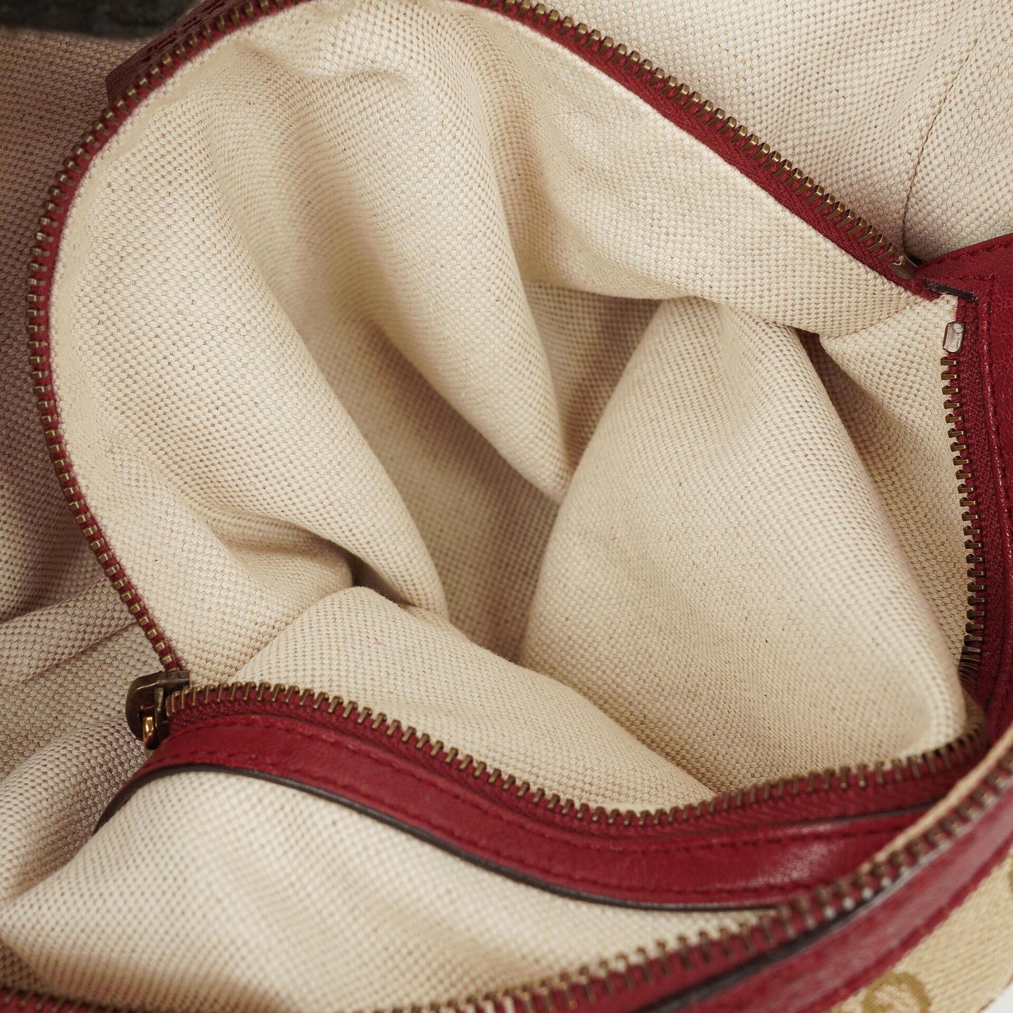 Gucci Beige/Rot GG Canvas Miss GG Original Hobo-Tasche