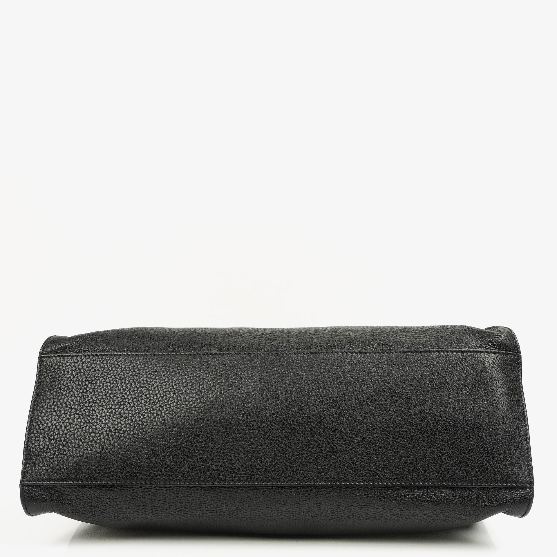 Gucci Bamboo Daily Shopper aus schwarzem Kalbsleder