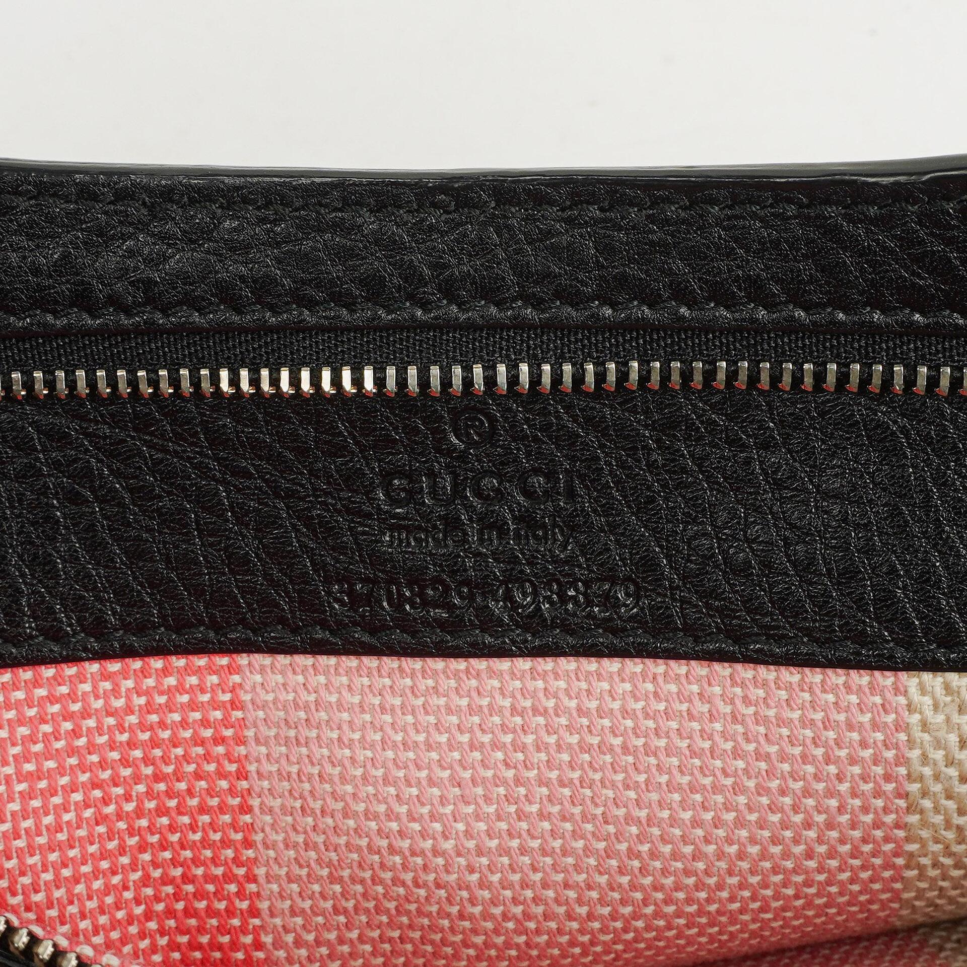 Gucci Bamboo Daily Shopper aus schwarzem Kalbsleder