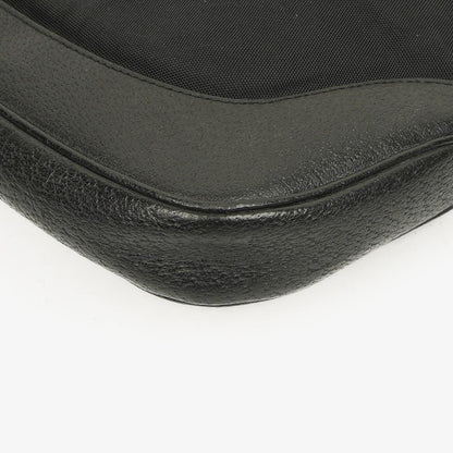 Gucci Jackie Medium Vintage Schultertasche Schwarz Canvas und Leder