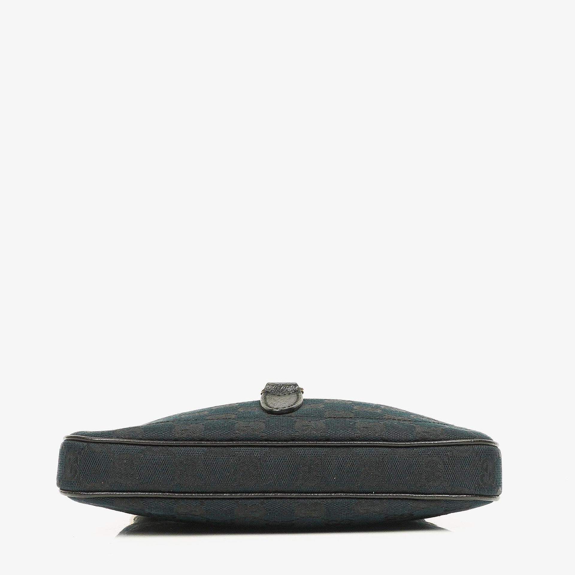 Gucci Schwarzes Canvas und Leder Mini Jackie Vintage Schultertasche