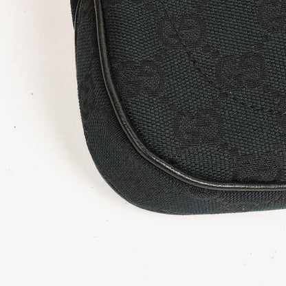 Gucci Schwarzes Canvas und Leder Mini Jackie Vintage Schultertasche