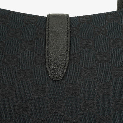 Gucci Schwarzes Canvas und Leder Mini Jackie Vintage Schultertasche