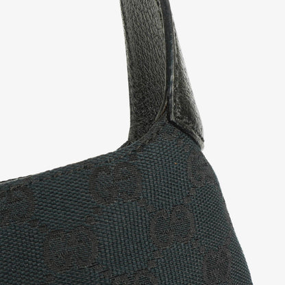 Gucci Schwarzes Canvas und Leder Mini Jackie Vintage Schultertasche