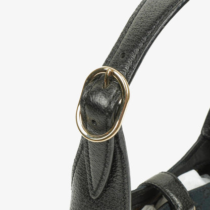 Gucci Schwarzes Canvas und Leder Mini Jackie Vintage Schultertasche