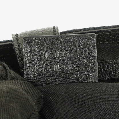 Gucci Schwarzes Canvas und Leder Mini Jackie Vintage Schultertasche