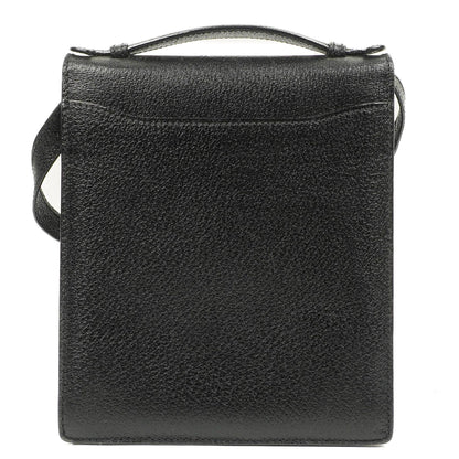 Gucci Schwarze Narbige Leder-Schultertasche