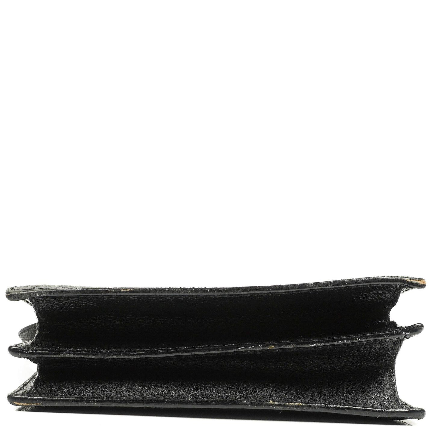 Gucci Schwarze Narbige Leder-Schultertasche