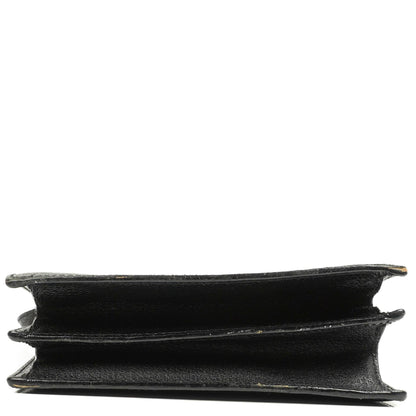 Gucci Schwarze Narbige Leder-Schultertasche
