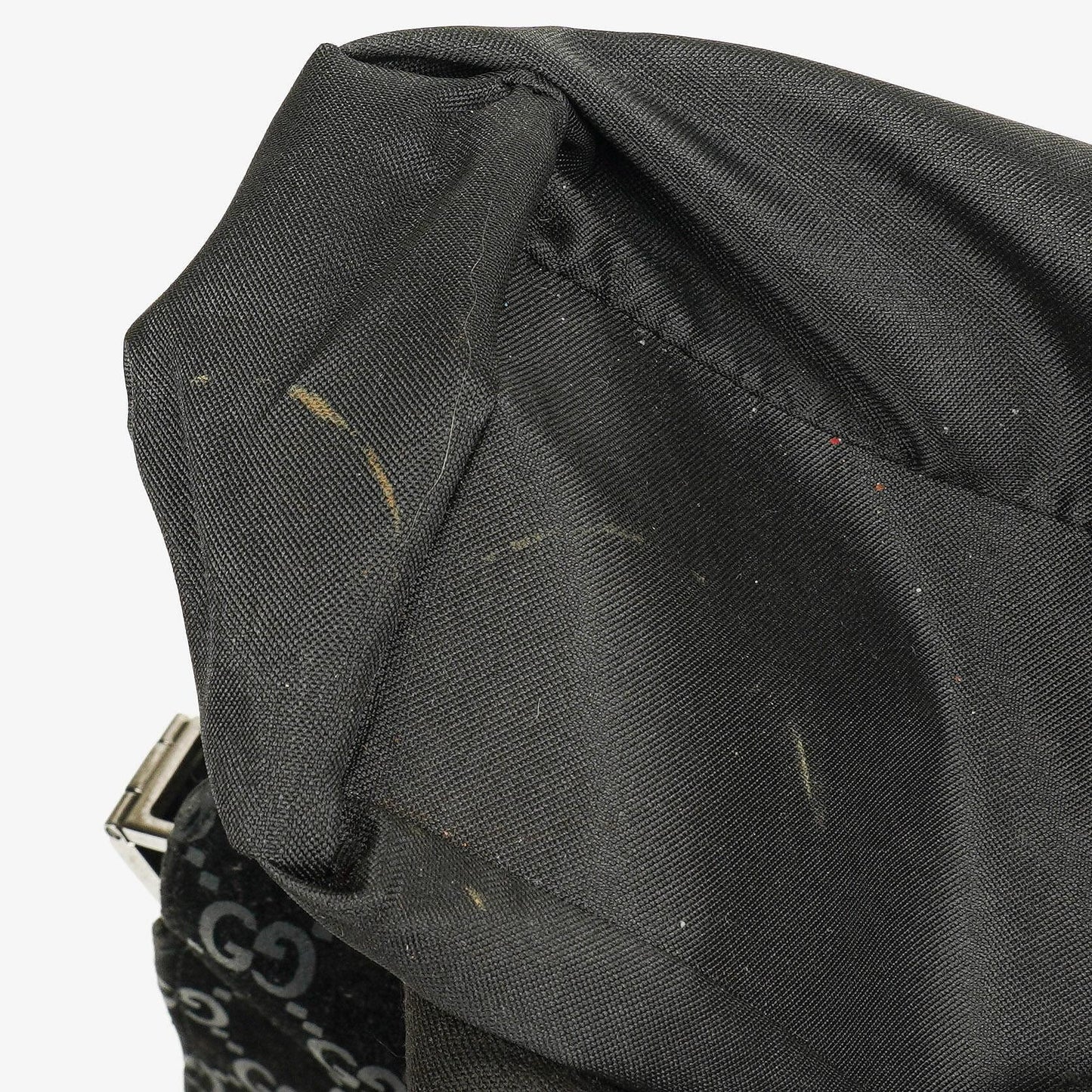 Gucci Jackie GG quadratische Tasche aus schwarzem Wildleder