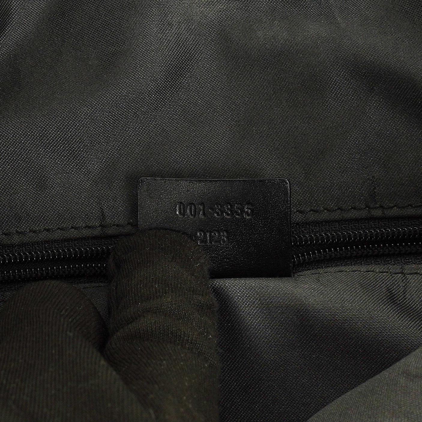 Gucci Jackie GG quadratische Tasche aus schwarzem Wildleder